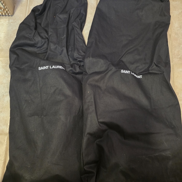 Saint Laurent Black Patent Leather Over-the-Knee Stiletto Boots - Picture 6 of 12